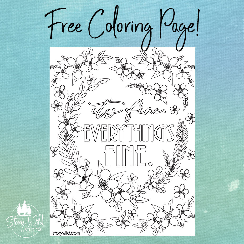 It's FINE! Everything's Fine Coloring Page
